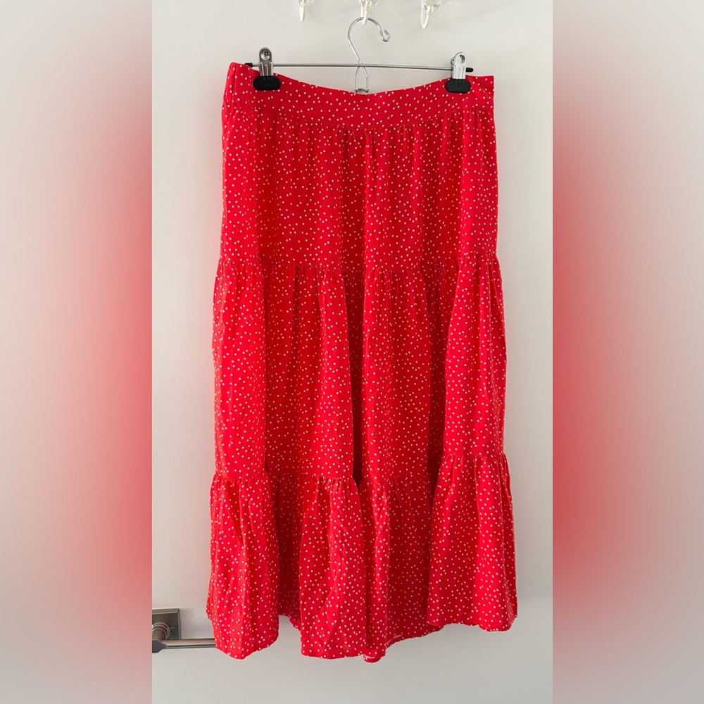 George polka dot midi skirt